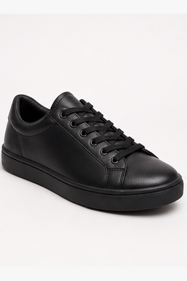 Siyah Deri Sneaker